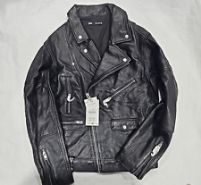 NEW ZARA BLACK SHEEP LEATHER