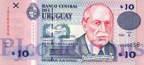 Uruguay pesos uruguayos - 10,
