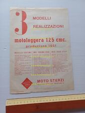 Sterzi 125 Turismo - Turismo Lusso - Gran Sport 1951 depliant italiano originale