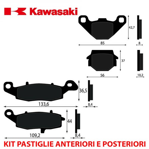 Kit pastiglie freno anteriori - pastiglie,