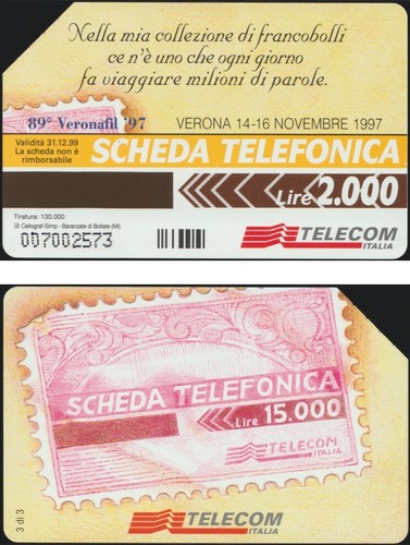 Scheda telefonica 2000 lire - scheda,