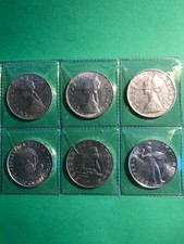 Lotto  di 6 monete in argento