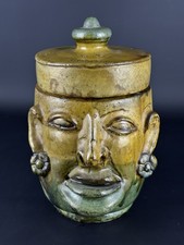 Ceramica Di Seminara Vaso Testa “Babbaluto”Firmato Paolo Condurso Epoca XX Sec.