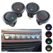 INTERRUTTORE A BILANCIERE con LED ROSSO [ switch camper pulsante 12V auto moto ]