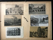 6 CARTOLINA SULMONA RARE QUADRO PANORAMA BELLEI VILLA PIAZZA GARIBALDI MEDIOEVAL