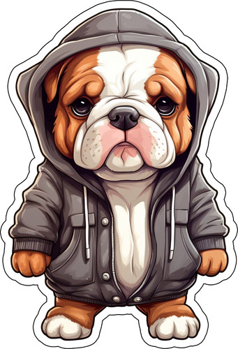 Adesivi auto bulldog inglese - adesivi,