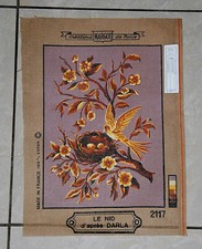 Quadro canovaccio da ricamare 30x22 cm Margot• Il nido• Senza filo