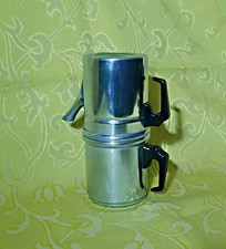 CAFFETTIERA NAPOLETANA CUCCUMELLA 3 TAZZE ILSA CLASSICA IN ALLUMINIO ANNI 70's