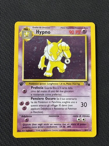 Carta pokemon hypno 8 holo - pokemon,