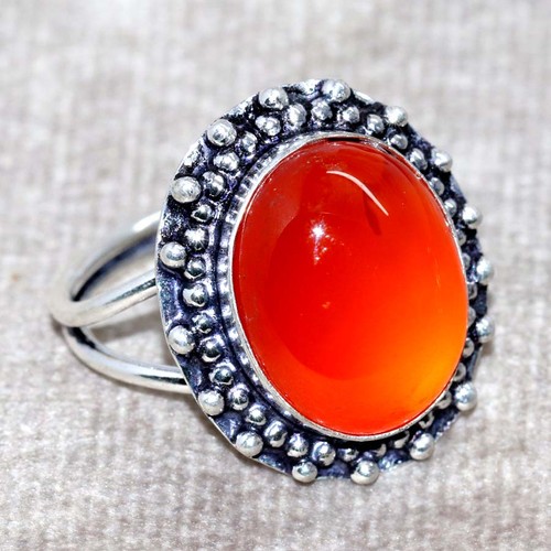 Anello corniola placcato