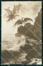 WW1 WWI Patriottismo Bandiera Tricolore Ultimo Volo foto cartolina KF5272