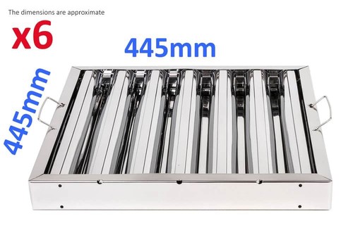 Filtro deflettore grasso a - 6x,