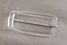 Fibbia in plastica trasparente per  cintura donna/ragazza. Ardiglione mobile