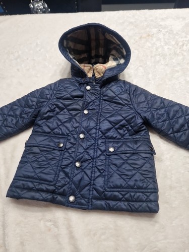 Cappotto burberry blu bambino - burberry,
