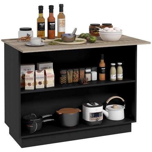 Isola per cucina con ripiani - isola, 2