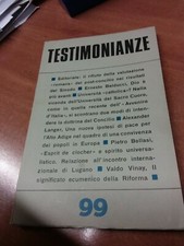 RIVISTA TESTIMONIANZE N  99 NOVEMBRE 1967