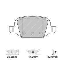 Pastiglie Ferodo ds 2500 anteriori 500 abarth pinza 284 mm IMPIANTO FRENANTE STO