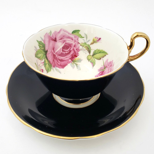 Tazza piattino aynsley nero - tazza,