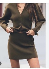 Zara minigonna maglia tinta