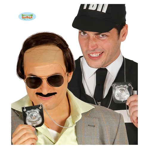 Distintivo polizia agente con - distintivo,