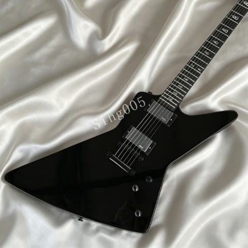 Black electric guitar - black,