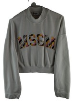Felpa MSGM bianca crop taglia