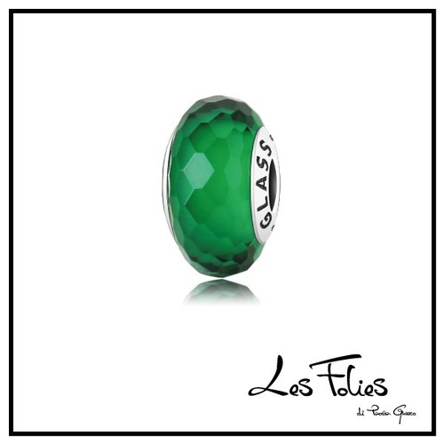 Charm murrina verde - vetro, di
