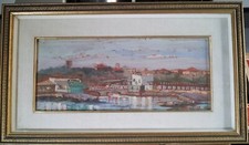 MAZZACCHERINI FRANCO – Bagni all'Ardenza, Livorno (Olio su tavoletta, 17 x 39,5)