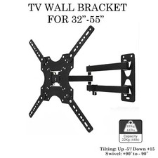 SUPPORTO DA PARETE TV INCLINABILE PER 32 34 36 40 42 50 55 POLLICI PIATTO 3D LCD LED PLASMA