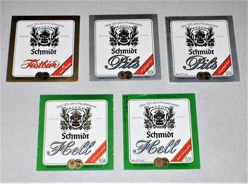 Etichette birra schmidt bier - birra,
