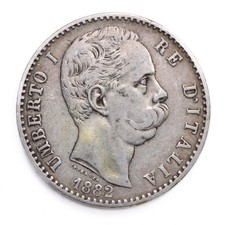 ITALIA Umberto I 2 Lire 1882 -