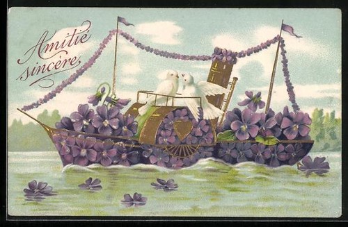 Due colombe bianche - su, nave