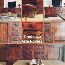 CREDENZA ARTE POVERA 2 PORTE 8 CASSETTI 