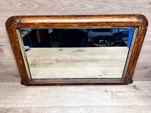 Vintage walnut overmantle - vintage,