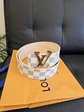 CINTURA BELT LOUIS VUITTON INITIALES 4CM DAMIER AZUR 85 Cm