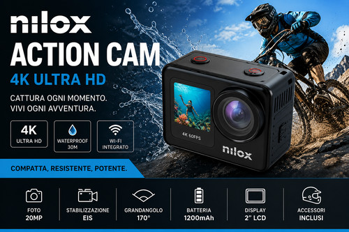 Nilox action cam dive - action, 4k