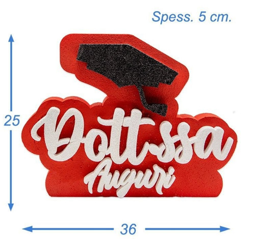 Sagoma polistirolo con scritta