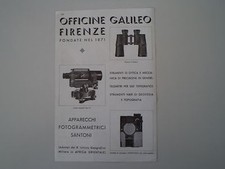 advertising Pubblicità 1936 OFFICINE GALILEO FIRENZE BINOCOLI/TELEMETRI
