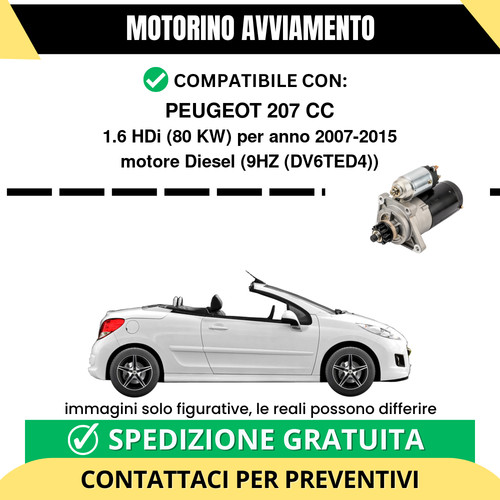 Motorino avviamento peugeot - motorino,