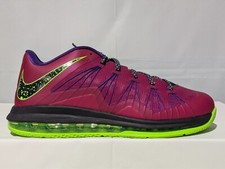 Size 11.5 - Nike Air Max LeBron 10 Low 'LeBroncurial' / 579765-601 /Rspbrry Red 