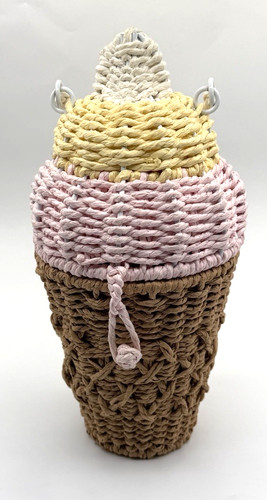 Cestino cono gelato - gelato, vimini