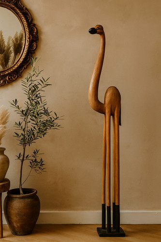 Statua legno cammello - statua,
