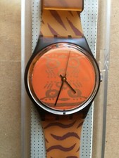 Orologio originale SWATCH Gent SKIN PRINT (GF103)-NUOVO-Indiani/Maori/Marrone/Latino-14/19