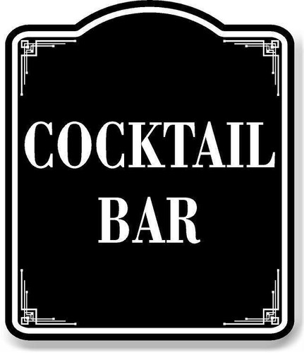 Insegna cocktail bar nera - cocktail,