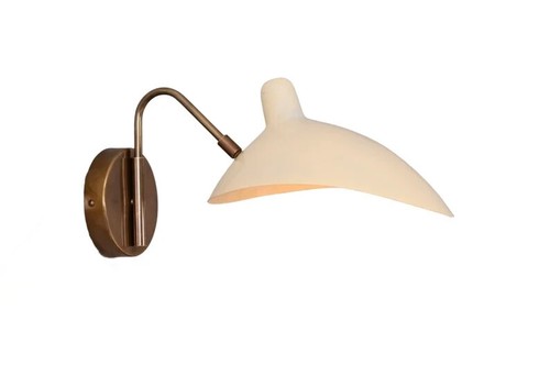 Lampada parete curva con - parete,