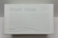 Stazione Meteo Vetro Tempesta Goccia Goccia Goccia Goccia Goccia Bottiglia e Base Legno