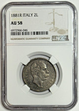 1881-R Italia Argento 2 Lire -