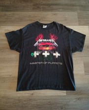Vintage 2007 Metallica Master of Puppets T-Shirt Hanes Tag Black XL Y2K Tour Tee