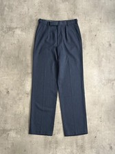 PANTALONI MILITARI SARTORIALI DIVISA BRITISH AIR FORCE IN LANA BLU W32