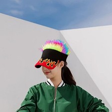 Visiera parasole con parrucca